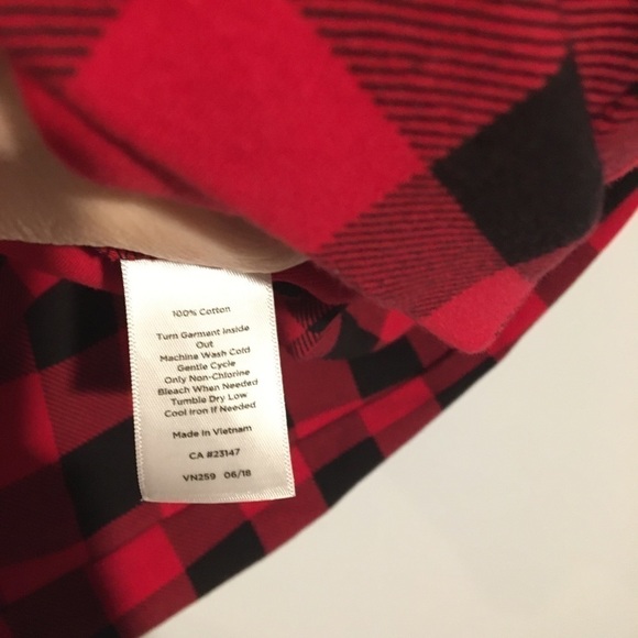 TALBOTS BUFFALO PLAID MOCK NECK KNIT COTTON SHIFT DRESS SZ MP - Picture 9 of 9